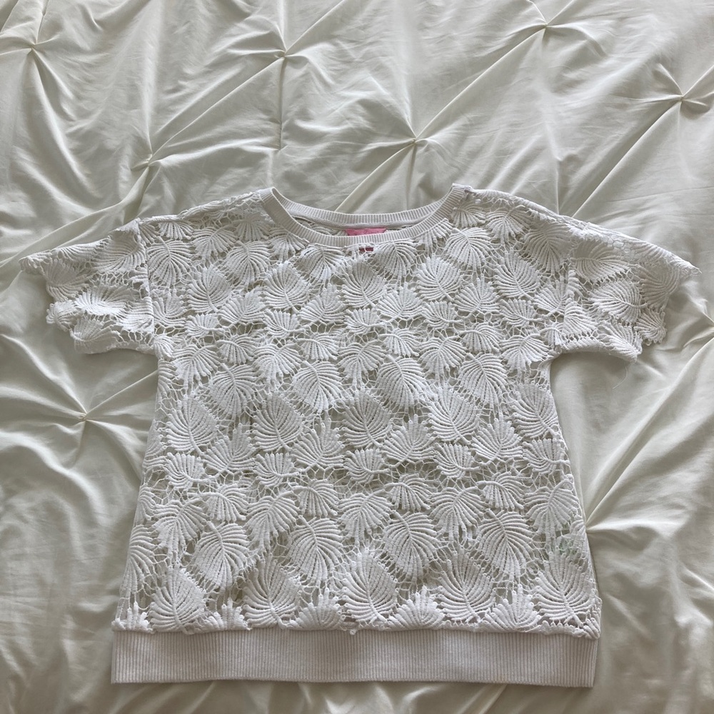 Lilly Pulitzer Crochet White Top
